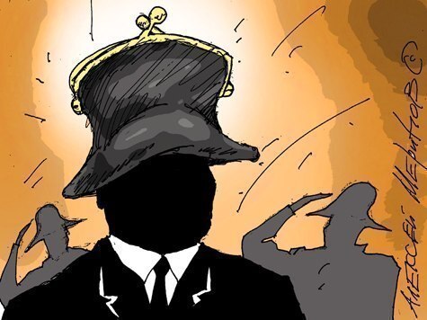 Наш Кумир – Златой Телец? (карикатура А. Меринова)