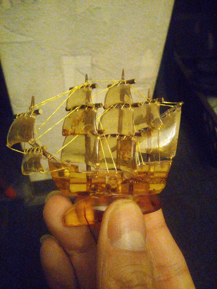 Old works - My, Amber, Handmade, Needlework without process, Airplane, Sailboat, Longpost