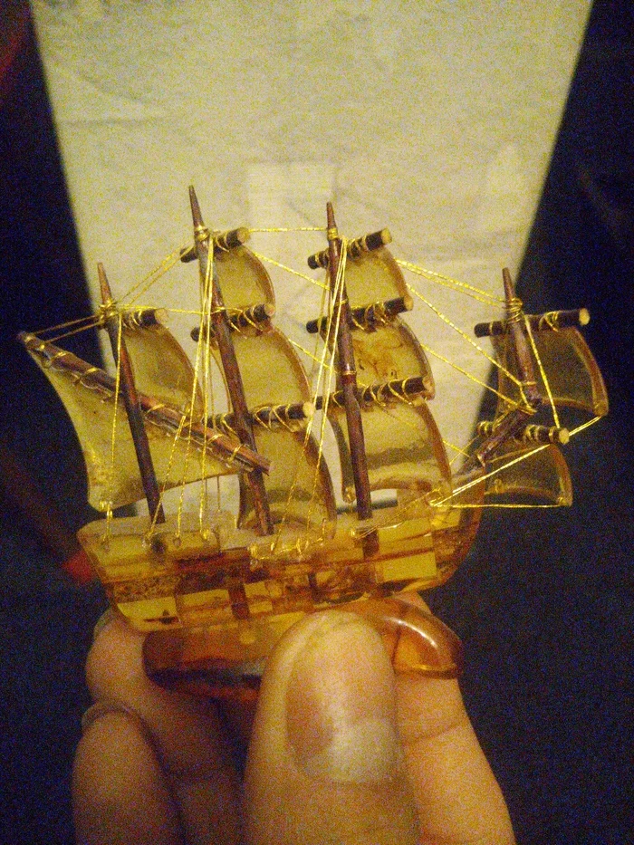 Old works - My, Amber, Handmade, Needlework without process, Airplane, Sailboat, Longpost
