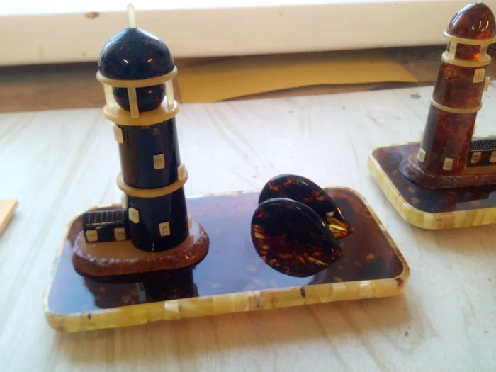 A bit from work - My, Amber, Holder, Lighthouse, Handmade, Needlework without process