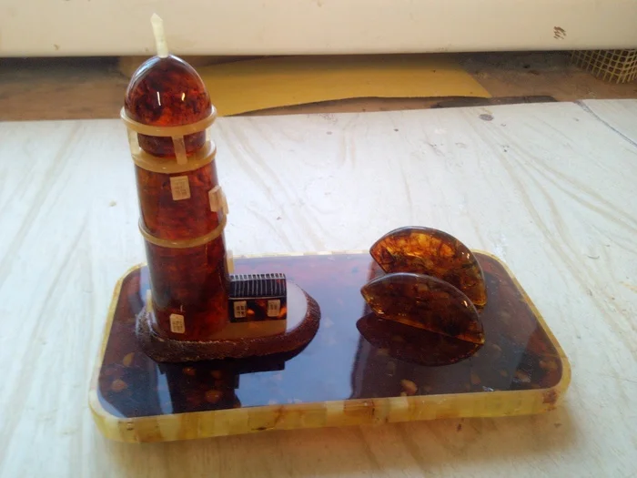 A bit from work - My, Amber, Holder, Lighthouse, Handmade, Needlework without process