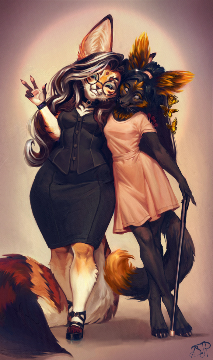 Silverone and Velisren , , , Furry Cat, Furry Canine, Silverone