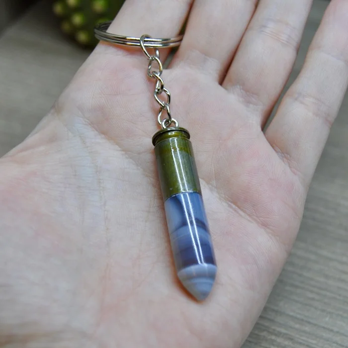 Agate cartridge for February 23 - My, Needlework with process, Needlework, With your own hands, Friday tag is mine, Stone carving, Agate, Cartridges, Bullet, Keychain, Longpost