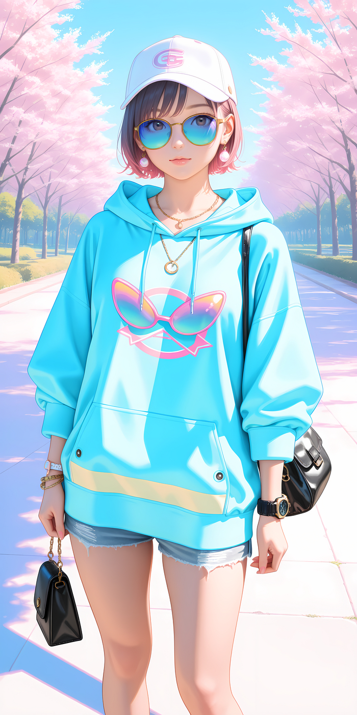 Girl in a sweatshirt