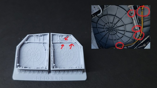 Су-30СМ в масштабе 1/48 от фирмы Great Wall Hobby. Часть 6. Ниши шасси