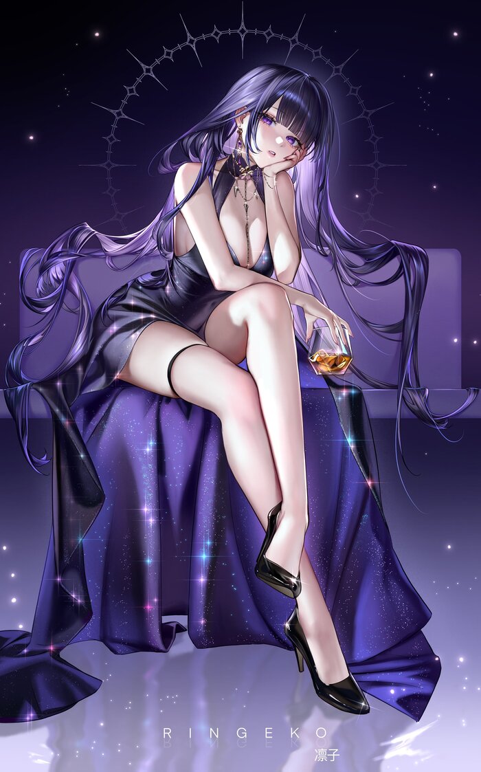 Raiden Genshin Impact, , Anime Art, Ringeko, Raiden Shogun (Genshin Impact),  
