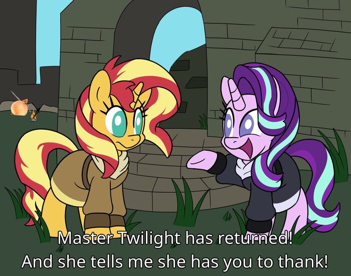 Мастер Твайлайт вернулась! И она сказала, что именно тебя нужно благодарить за это!