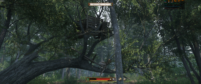 Отсылка к авто на дереве... тут, телега на дереве.