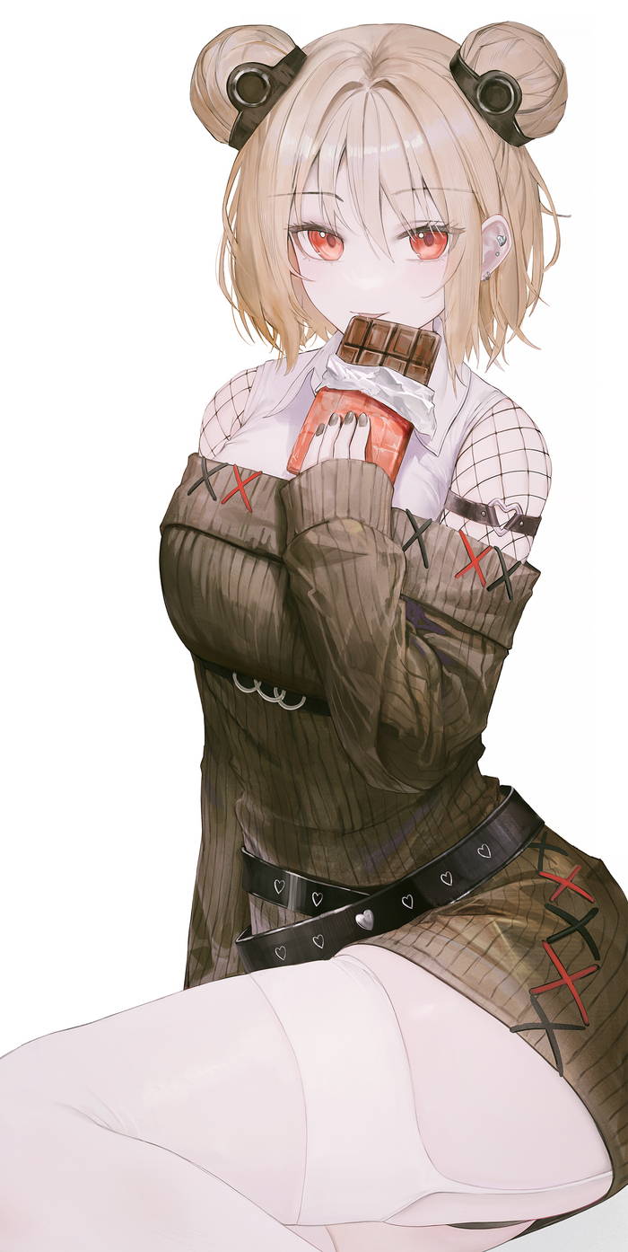 FN P90 Anime Art, , Girls Frontline, P90 (Girls Frontline), Flippy (ripine111), , 
