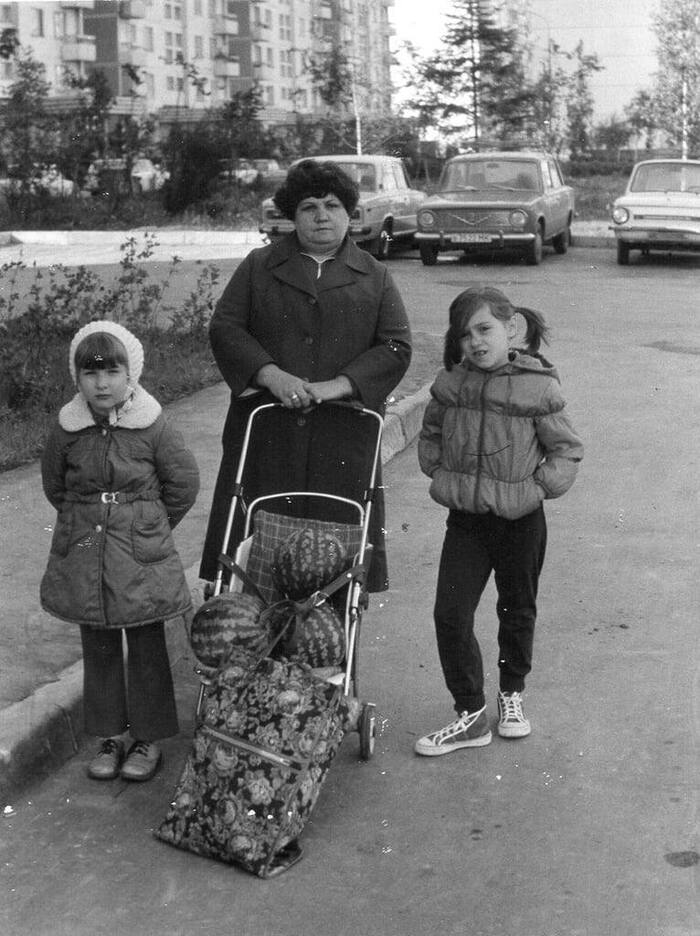 Арбузы. Фото: Виктор Тертов, 31 июля 1986 года, г. Москва