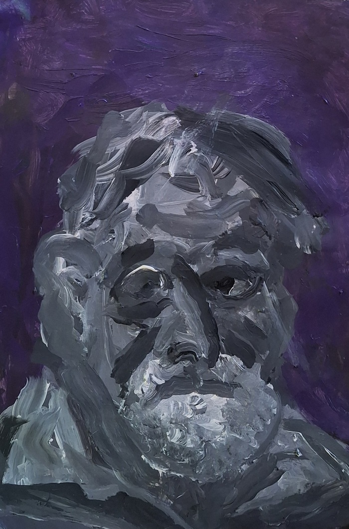 Портрет чёрно белое. Василия Макатерского. Акрил бумага Художник, ДЦП, Диагноз не приговор, Портрет