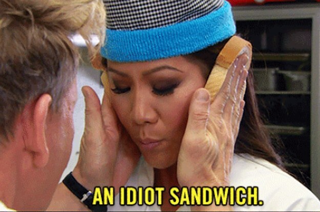  2015         Hells Kitchen.     "Hells Cafeteria"            .    "an idiot sandwich".
