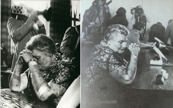 Гермина Браунштайнер во время судебного заседания