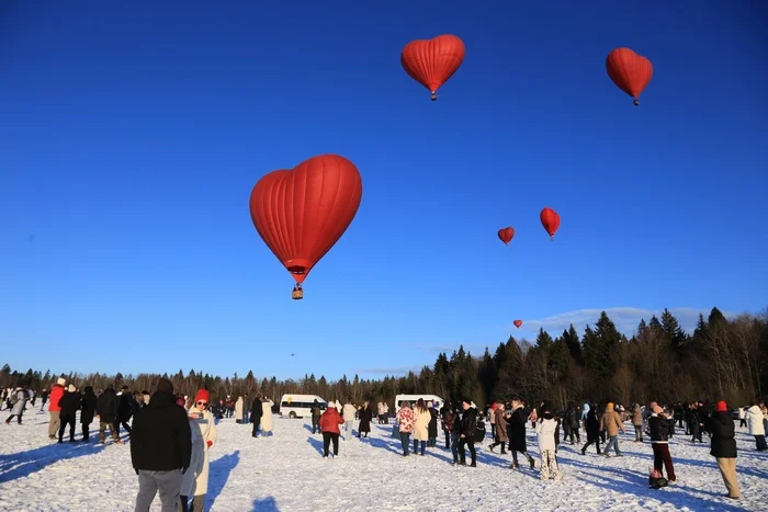 Festival of Hearts near Dmitrov - My, Aeronautics, Sport, Winter, The sun, Dmitrov, Longpost