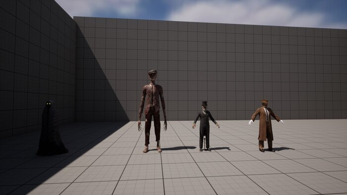 Одна из комнат отладки игры Храм Зеленой Луны, в которой хранятся NPC.