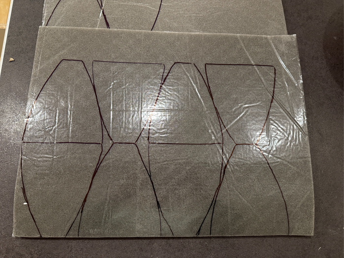 Размечаем листы звукопоглощения