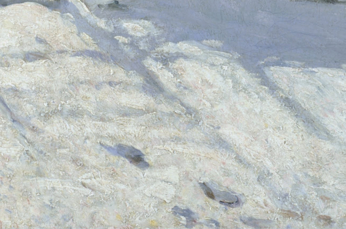 Деталь картины Клода Моне «Сорока». 1868-69 гг.