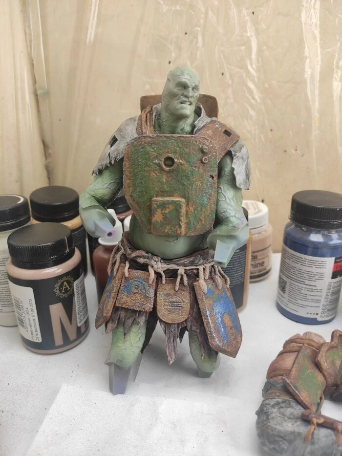 A boy with a puppy - My, 3D modeling, Painting, 3D печать, 3D printer, Figurines, Fallout, Fallout 4, Super Mutants, Longpost