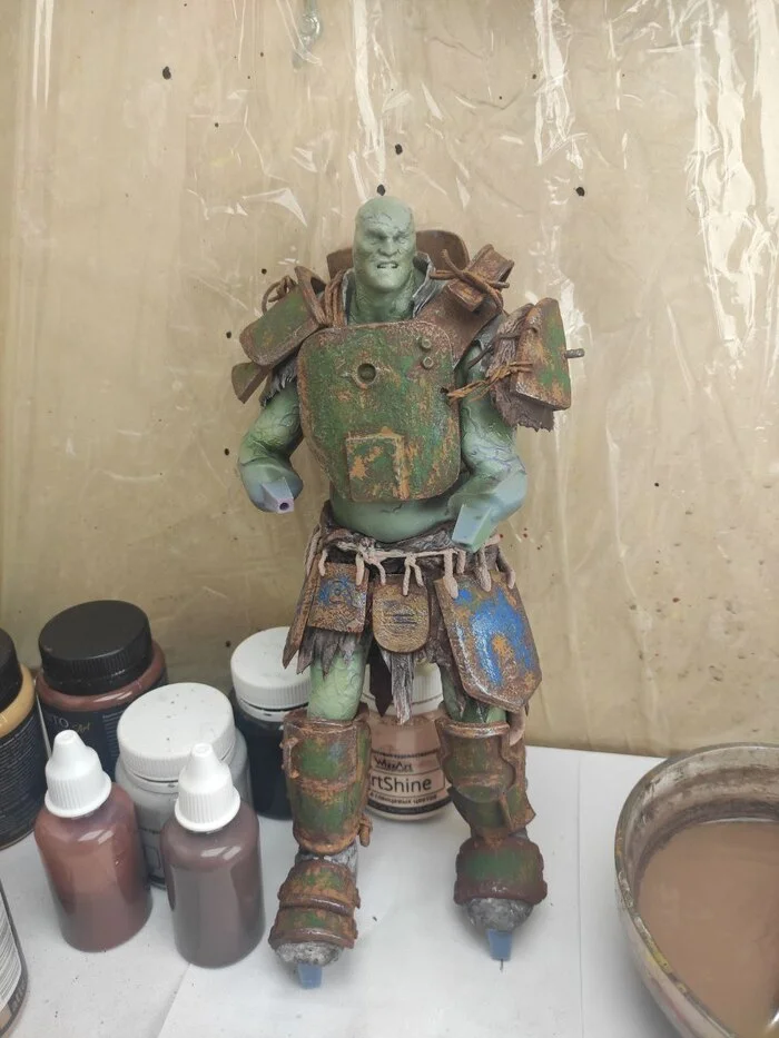 A boy with a puppy - My, 3D modeling, Painting, 3D печать, 3D printer, Figurines, Fallout, Fallout 4, Super Mutants, Longpost