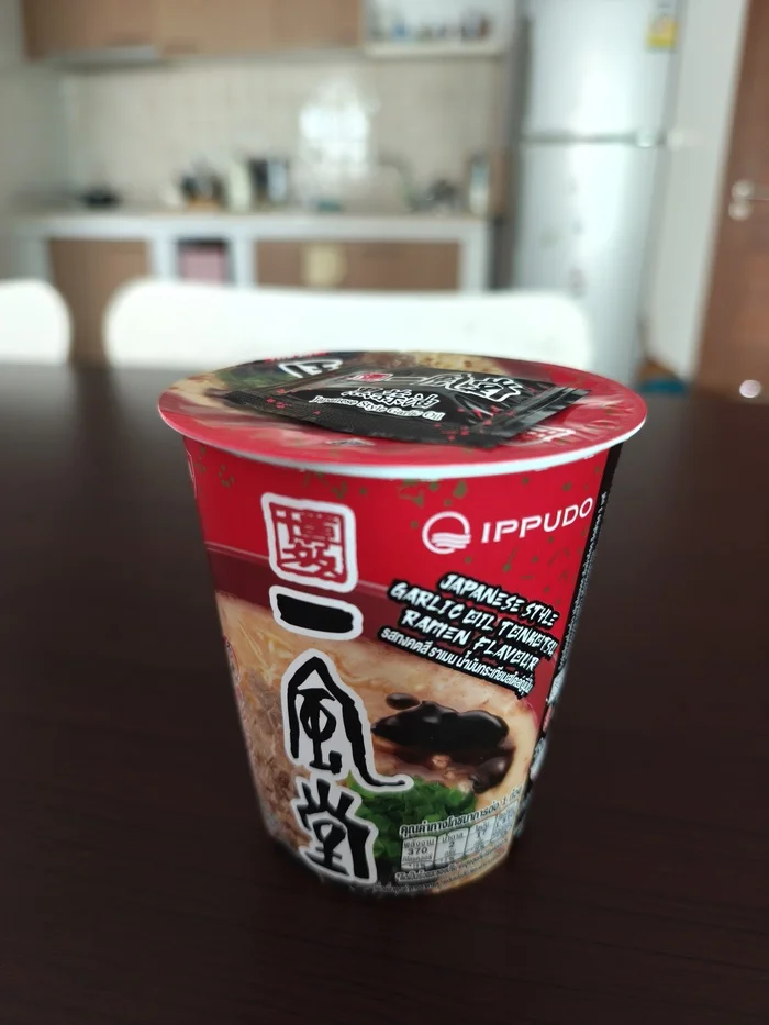 Tonkotsu Ramen Garlic Butter Review - My, Noodles, Products, Men's cooking, Soup, Doshirak, Ramen, Longpost