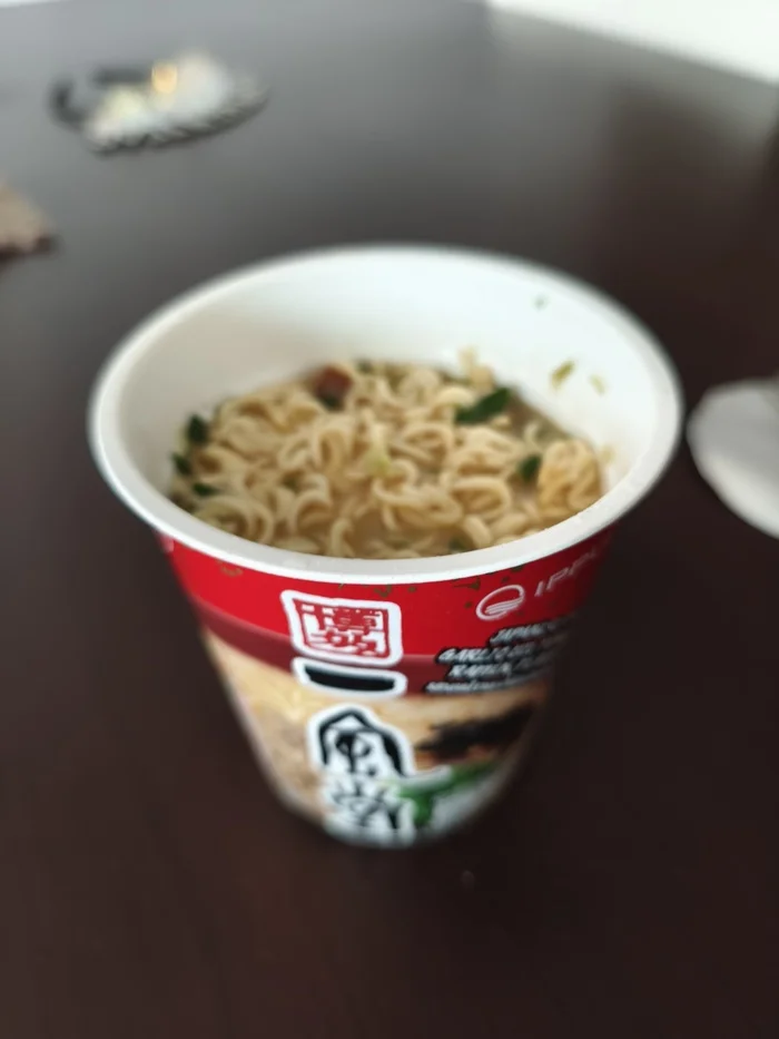 Tonkotsu Ramen Garlic Butter Review - My, Noodles, Products, Men's cooking, Soup, Doshirak, Ramen, Longpost