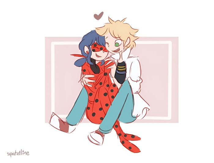 ,  ... -__- , , , ,    -, , Chat Noir, Marinette, Spatziline, , 
