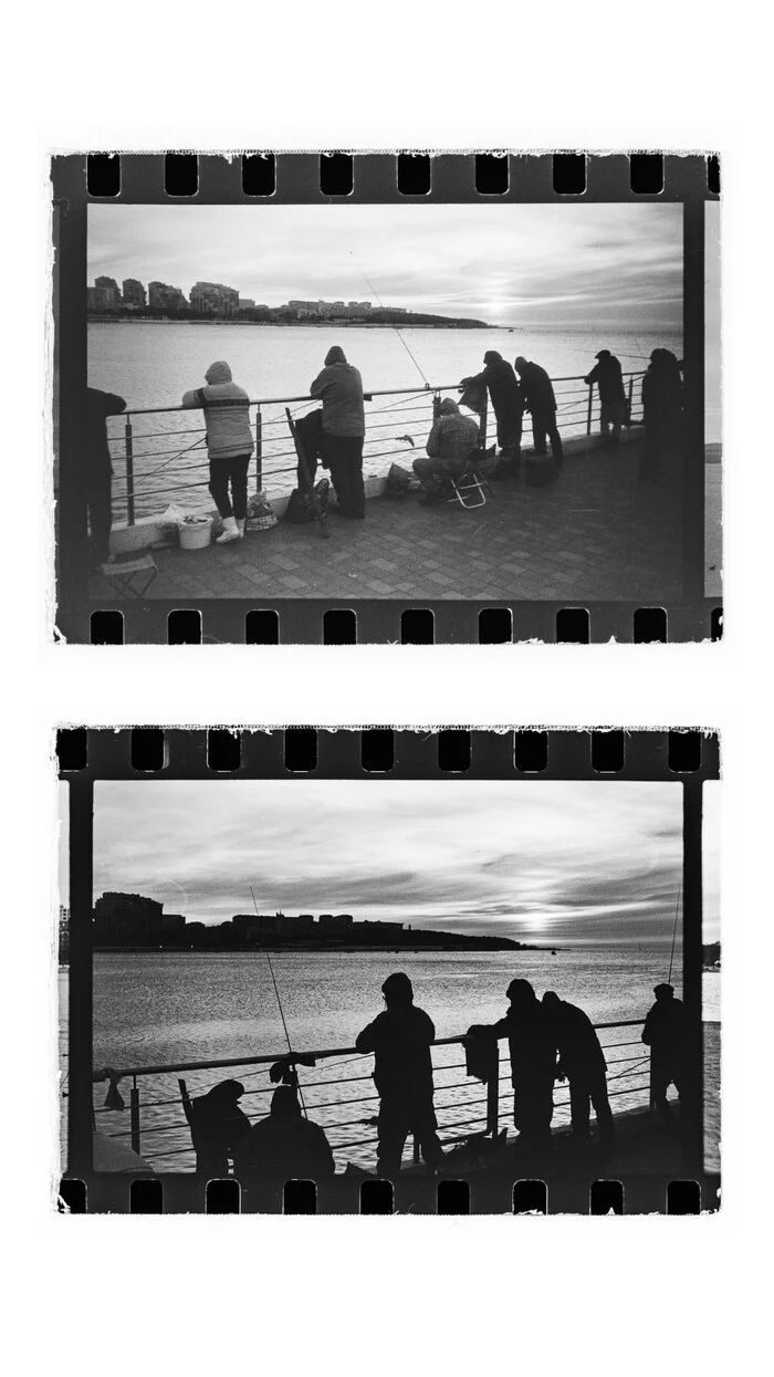 Category: uh-uh-experiments - My, The photo, Black and white photo, Photographer, Photo on sneaker, Film, Film cameras, Black Sea, Experiment, Black and White Film, Polaroid, Longpost
