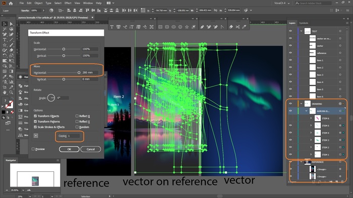     Gradient mesh    ,     Adobe Illustrator,  , North aurora, 