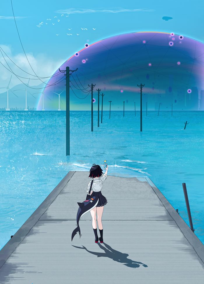        , Anime Art, , , Zenless Zone Zero, Ellen Joe (zzz), , ,   
