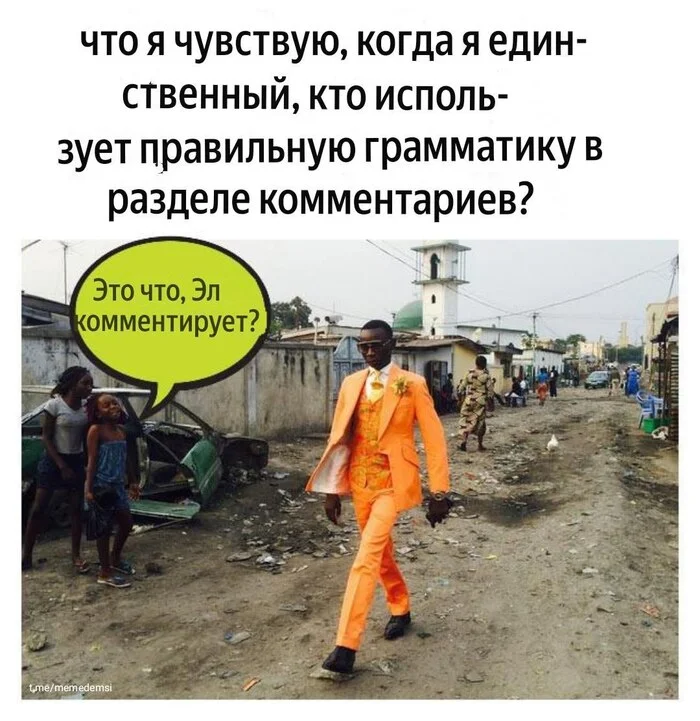 The guy from the comments looking for those who made a mistake - Memes, Picture with text, Humor, Costume