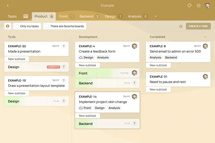 Easy Kanban service for complex and not so complex projects - My, Development of, AGILE, IT