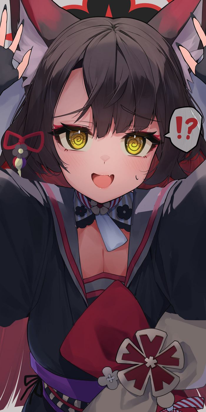          , Anime Art, Blue Archive, Kosaka Wakamo, Animal Ears, ,   