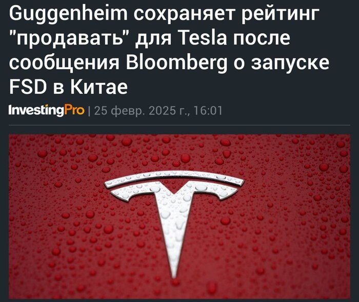 Tesla     FSD:  Guggenheim    ?