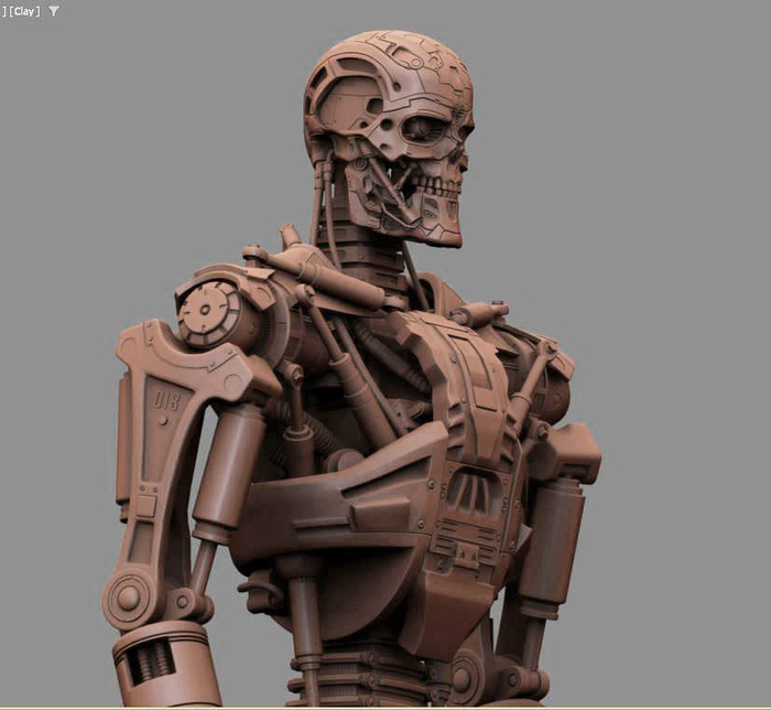T-600 Terminator Salvation V2 3D print model 3D , , ,  ,  ,  2:  , 3D , , ,  , Wh miniatures, Salvation, 3D , , , , , 