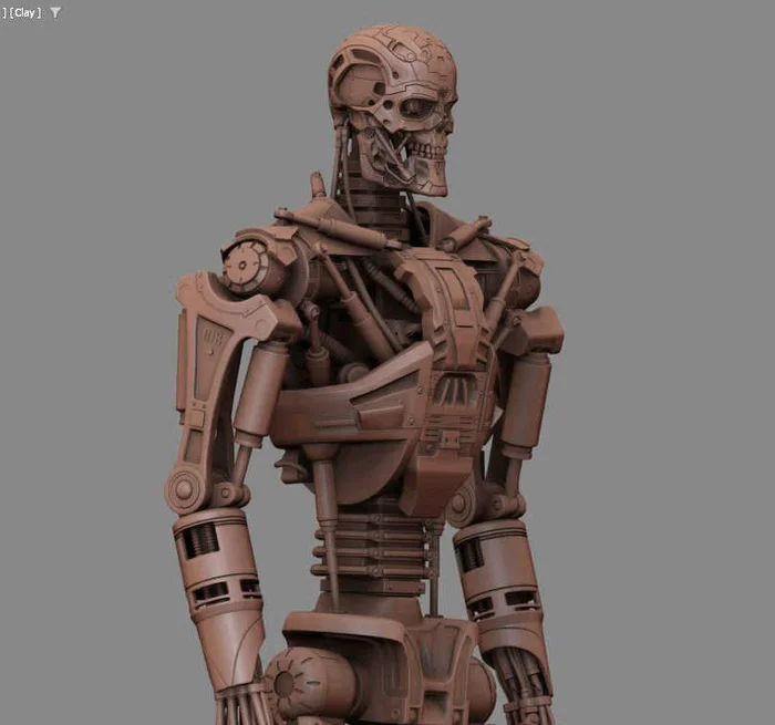 T-600 Terminator Salvation V2 3D print model - Моё, 3D печать, Терминатор, Моделизм, Масштабная модель, Покраска миниатюр, Терминатор 2: Судный день, 3D принтер, Конструктор, Покраска, Стендовый моделизм, Wh miniatures, Salvation, 3D моделирование, Коллекция, Сборка, Роспись, Крафт, Длиннопост