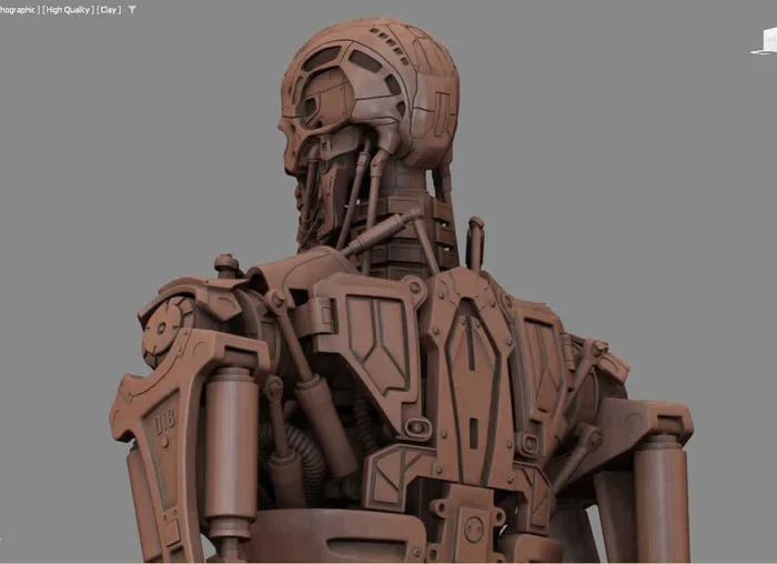 T-600 Terminator Salvation V2 3D print model - Моё, 3D печать, Терминатор, Моделизм, Масштабная модель, Покраска миниатюр, Терминатор 2: Судный день, 3D принтер, Конструктор, Покраска, Стендовый моделизм, Wh miniatures, Salvation, 3D моделирование, Коллекция, Сборка, Роспись, Крафт, Длиннопост