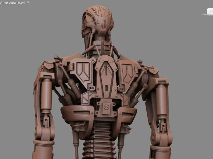 T-600 Terminator Salvation V2 3D print model - Моё, 3D печать, Терминатор, Моделизм, Масштабная модель, Покраска миниатюр, Терминатор 2: Судный день, 3D принтер, Конструктор, Покраска, Стендовый моделизм, Wh miniatures, Salvation, 3D моделирование, Коллекция, Сборка, Роспись, Крафт, Длиннопост