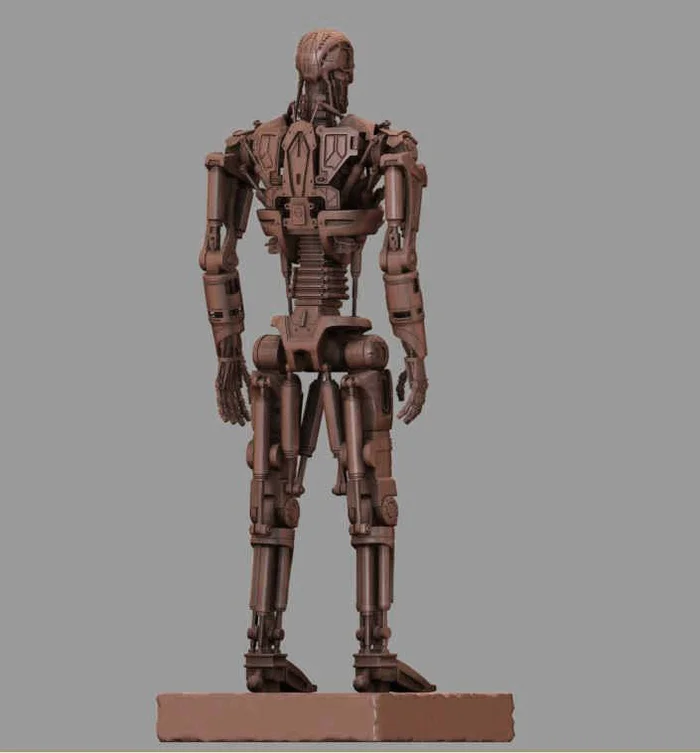 T-600 Terminator Salvation V2 3D print model - Моё, 3D печать, Терминатор, Моделизм, Масштабная модель, Покраска миниатюр, Терминатор 2: Судный день, 3D принтер, Конструктор, Покраска, Стендовый моделизм, Wh miniatures, Salvation, 3D моделирование, Коллекция, Сборка, Роспись, Крафт, Длиннопост