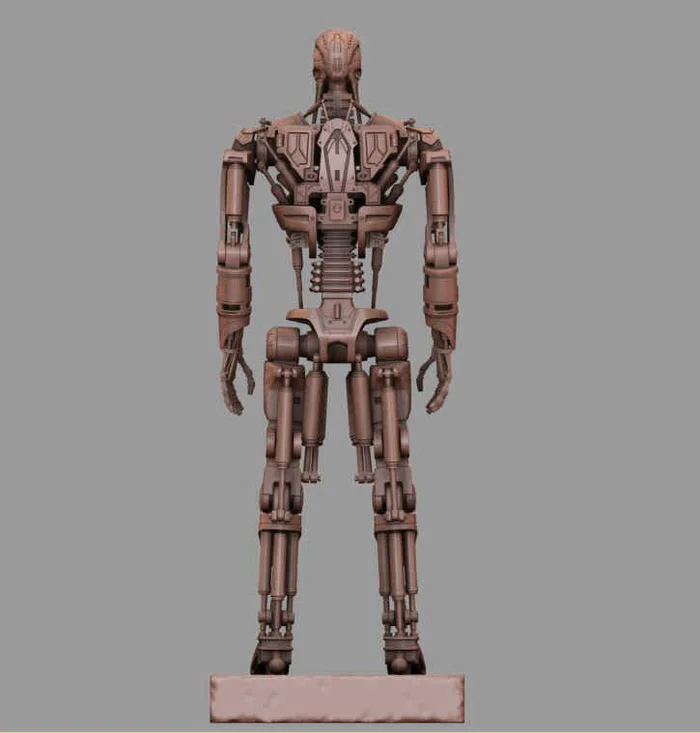 T-600 Terminator Salvation V2 3D print model - Моё, 3D печать, Терминатор, Моделизм, Масштабная модель, Покраска миниатюр, Терминатор 2: Судный день, 3D принтер, Конструктор, Покраска, Стендовый моделизм, Wh miniatures, Salvation, 3D моделирование, Коллекция, Сборка, Роспись, Крафт, Длиннопост