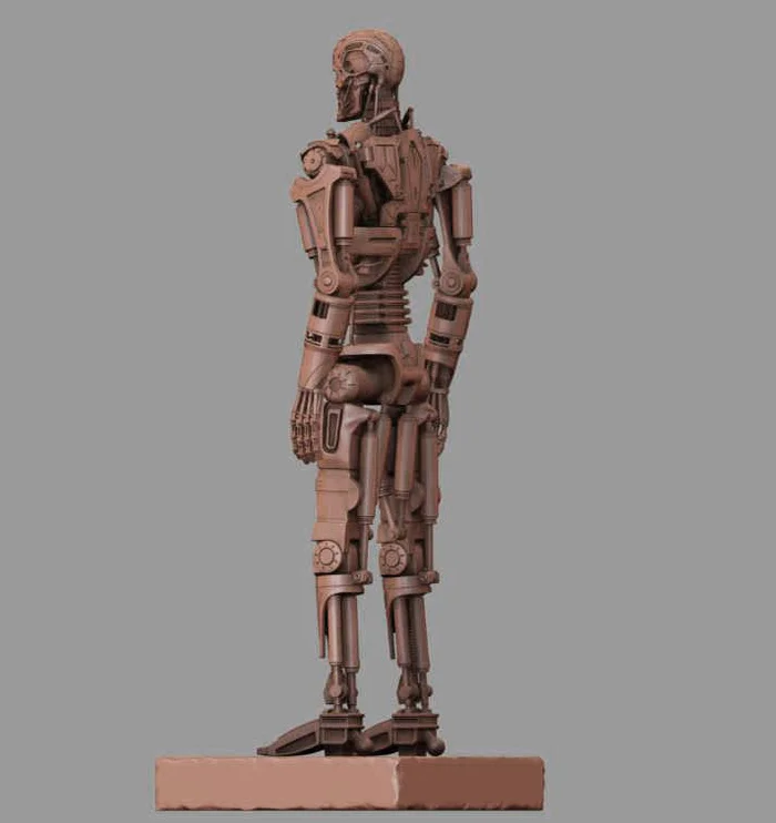 T-600 Terminator Salvation V2 3D print model - Моё, 3D печать, Терминатор, Моделизм, Масштабная модель, Покраска миниатюр, Терминатор 2: Судный день, 3D принтер, Конструктор, Покраска, Стендовый моделизм, Wh miniatures, Salvation, 3D моделирование, Коллекция, Сборка, Роспись, Крафт, Длиннопост