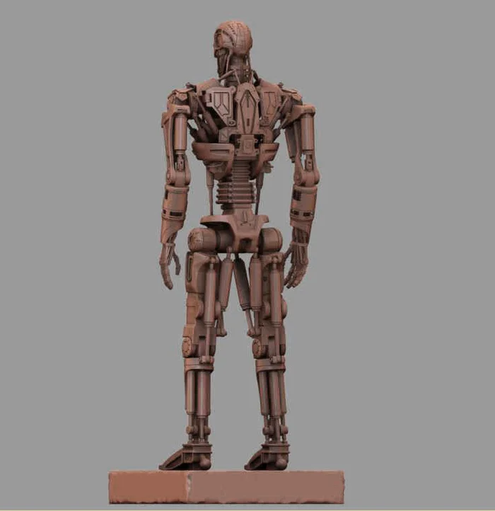 T-600 Terminator Salvation V2 3D print model - Моё, 3D печать, Терминатор, Моделизм, Масштабная модель, Покраска миниатюр, Терминатор 2: Судный день, 3D принтер, Конструктор, Покраска, Стендовый моделизм, Wh miniatures, Salvation, 3D моделирование, Коллекция, Сборка, Роспись, Крафт, Длиннопост