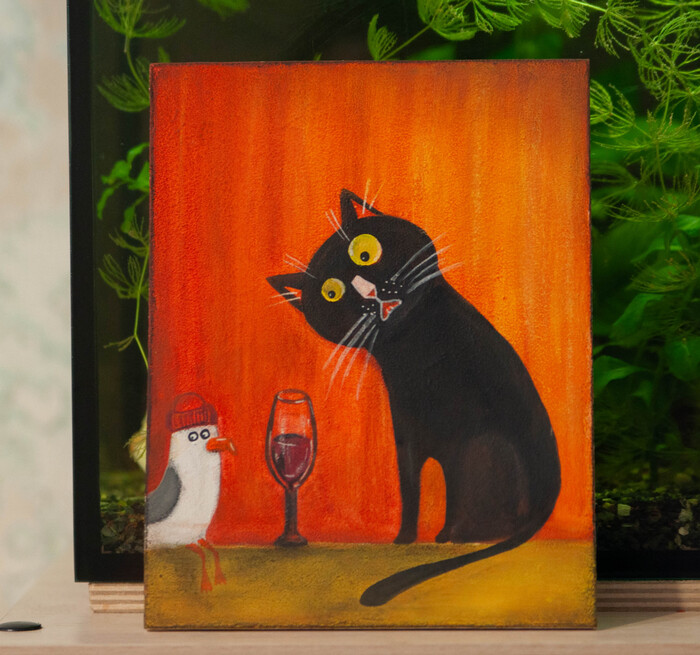 Артборд. Акрил и сухая пастель. 14×18