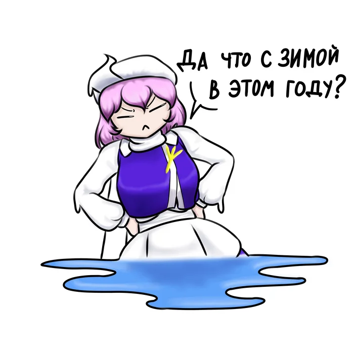 С первым днём весны - Моё, Девушки, Аниме, Touhou, Арт, Letty Whiterock