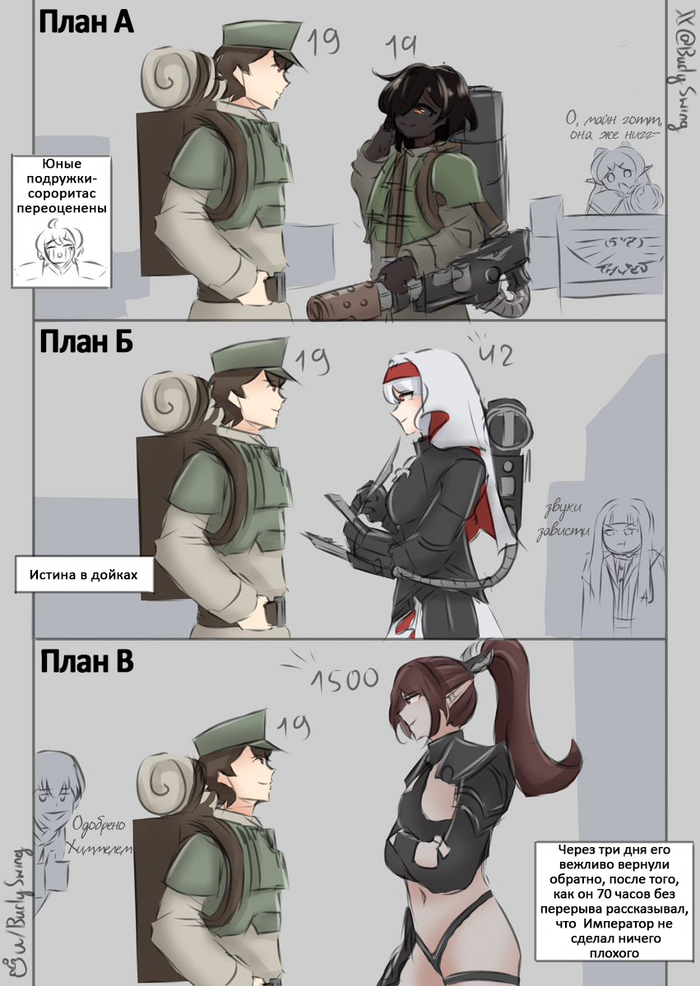     Warhammer 40k, Wh humor, , Burlyswing, Astra Militarum, Drukhari, Frieren, Fern, Himmel,   