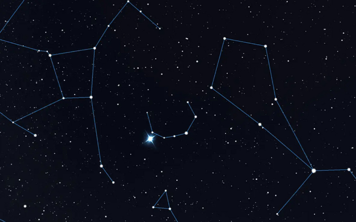 Расположение звезды T Северной короны между созвездиями Геркулеса и Волопаса