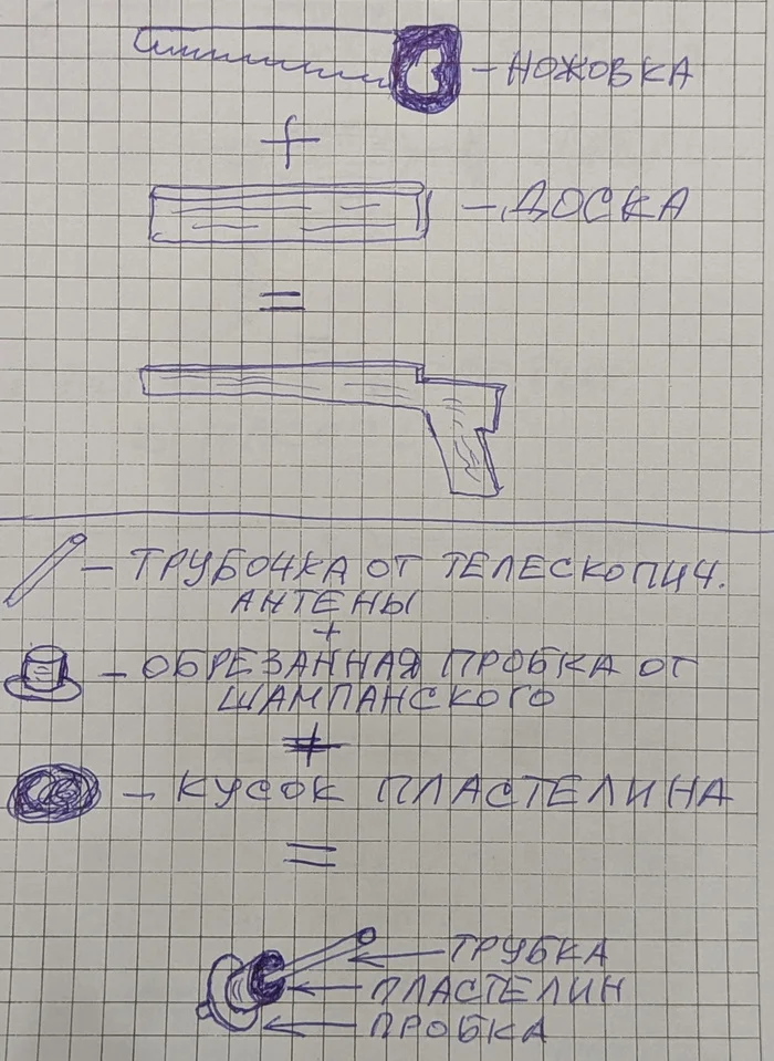 Воздушка из детства своими руками - Моё, Детство, Своими руками, Воспоминания из детства, Детство в СССР, Поделки, Длиннопост, Инструкция