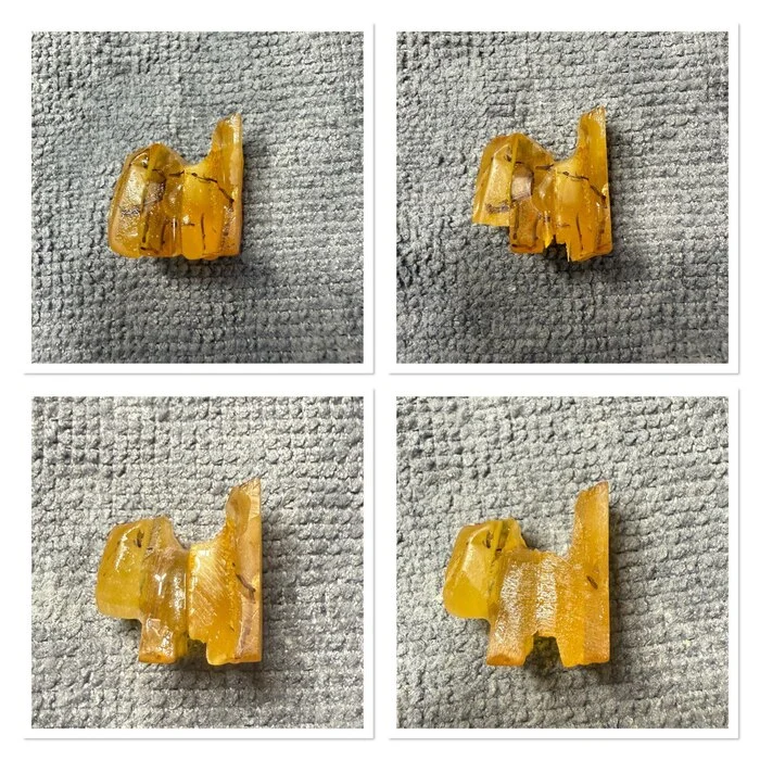 Microcat made of amber - My, Needlework with process, Friday tag is mine, Needlework, With your own hands, Stone carving, cat, Amber, Longpost