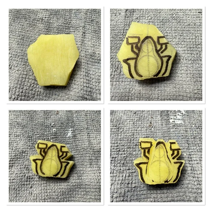 Frog - traveler, pendant - My, Needlework with process, With your own hands, Needlework, Stone carving, Frogs, Longpost, Pendant