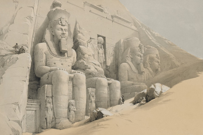 Абу-Симбел в XIX веке. 