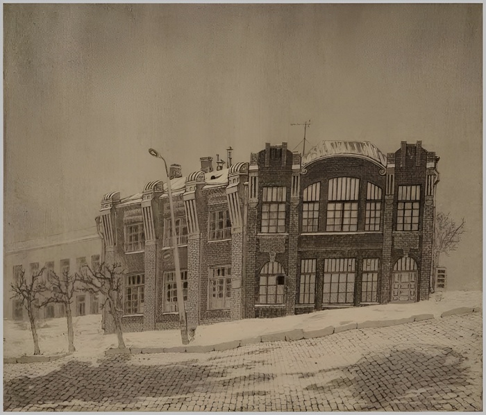 Калмахелидзе Гиви Дмитриевич (1941) «Телефонная станция» из серии «Город» 1986